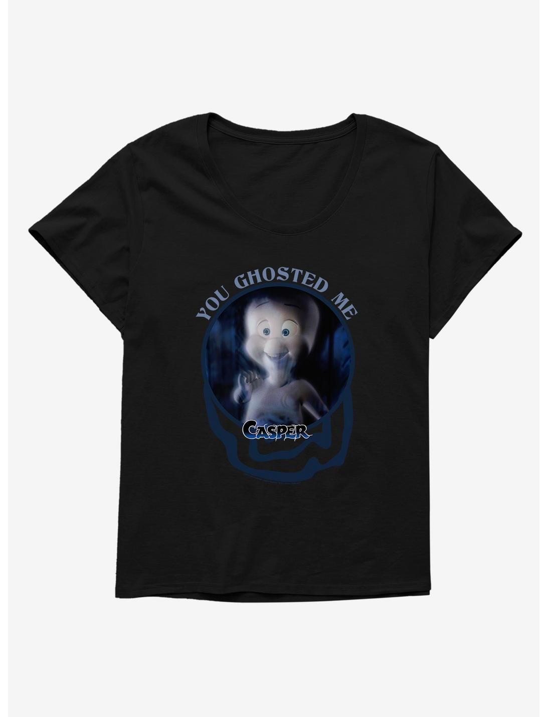 Casper You Ghosted Me Womens T-Shirt Plus Size, BLACK, hi-res