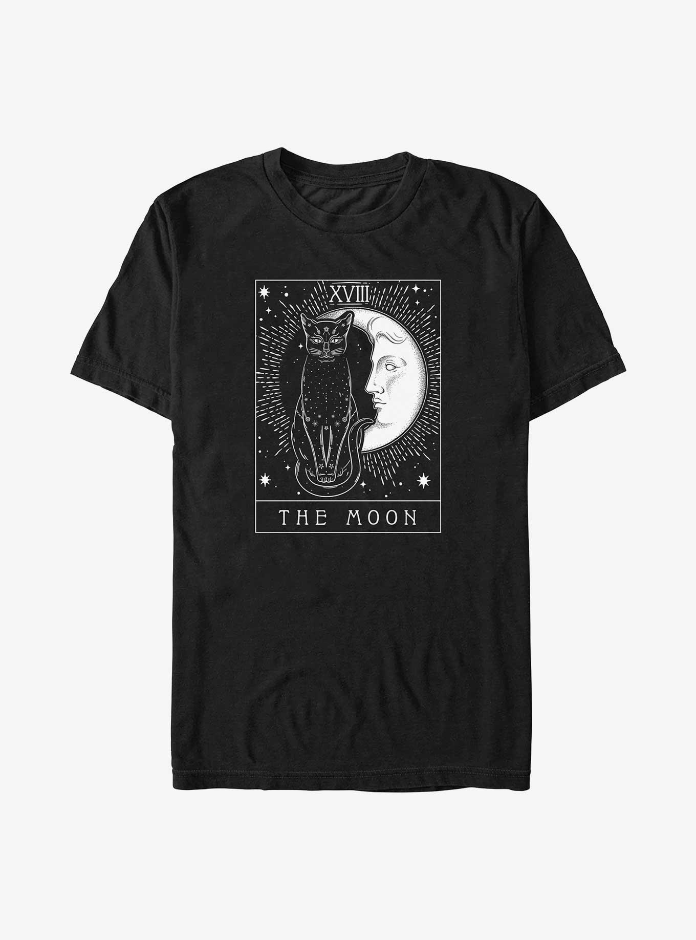 Black Cat Moon Tarot Card Big & Tall T-Shirt, , hi-res