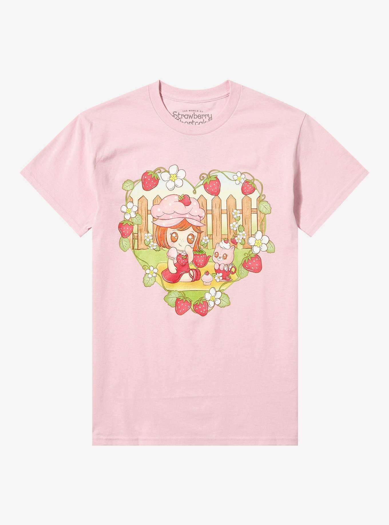 Strawberry Shortcake X Spooksieboo Heart Boyfriend Fit Girls T-Shirt, , hi-res