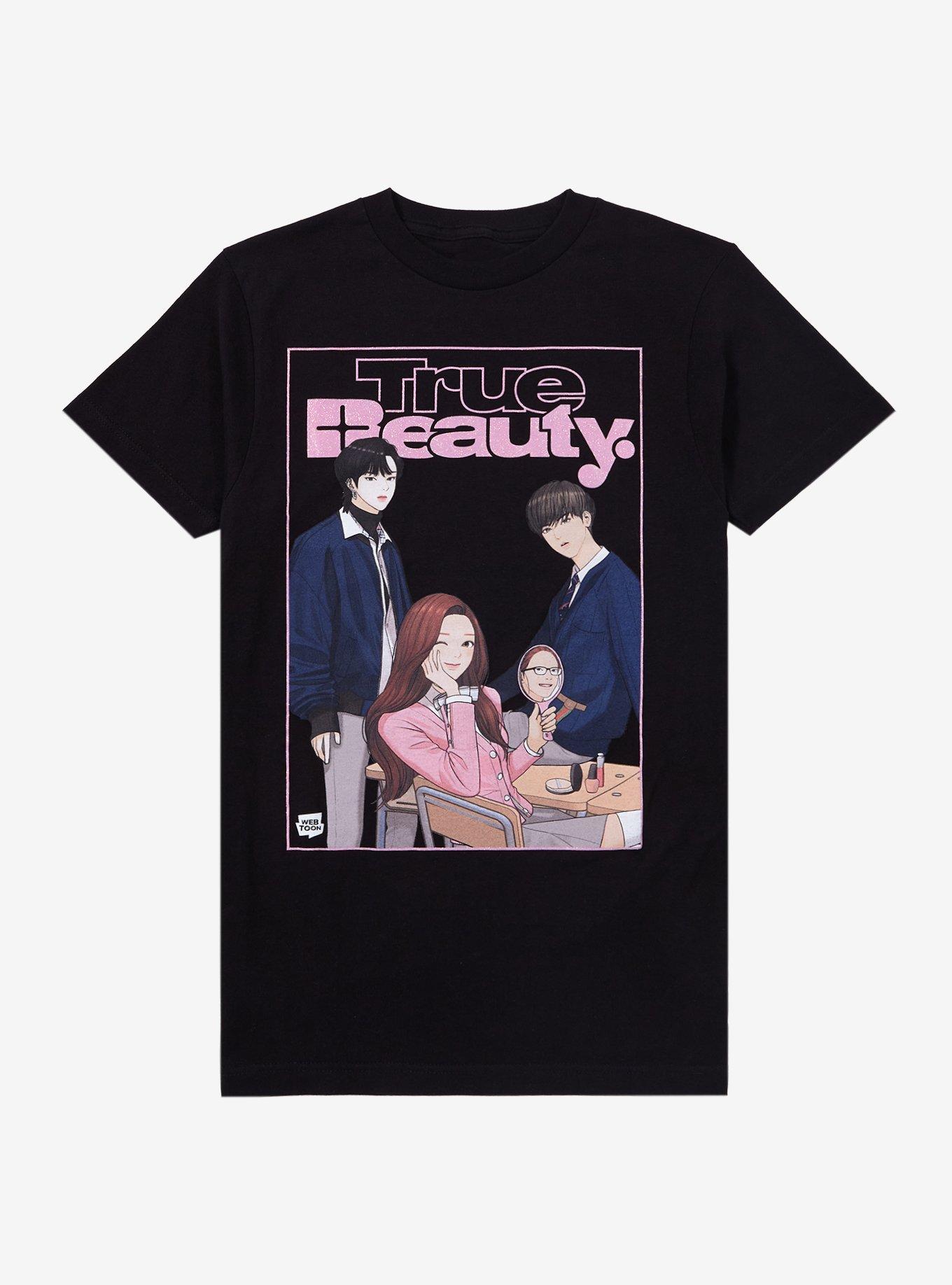 True Beauty Trio Glitter Boyfriend Fit Girls T-Shirt, MULTI, hi-res