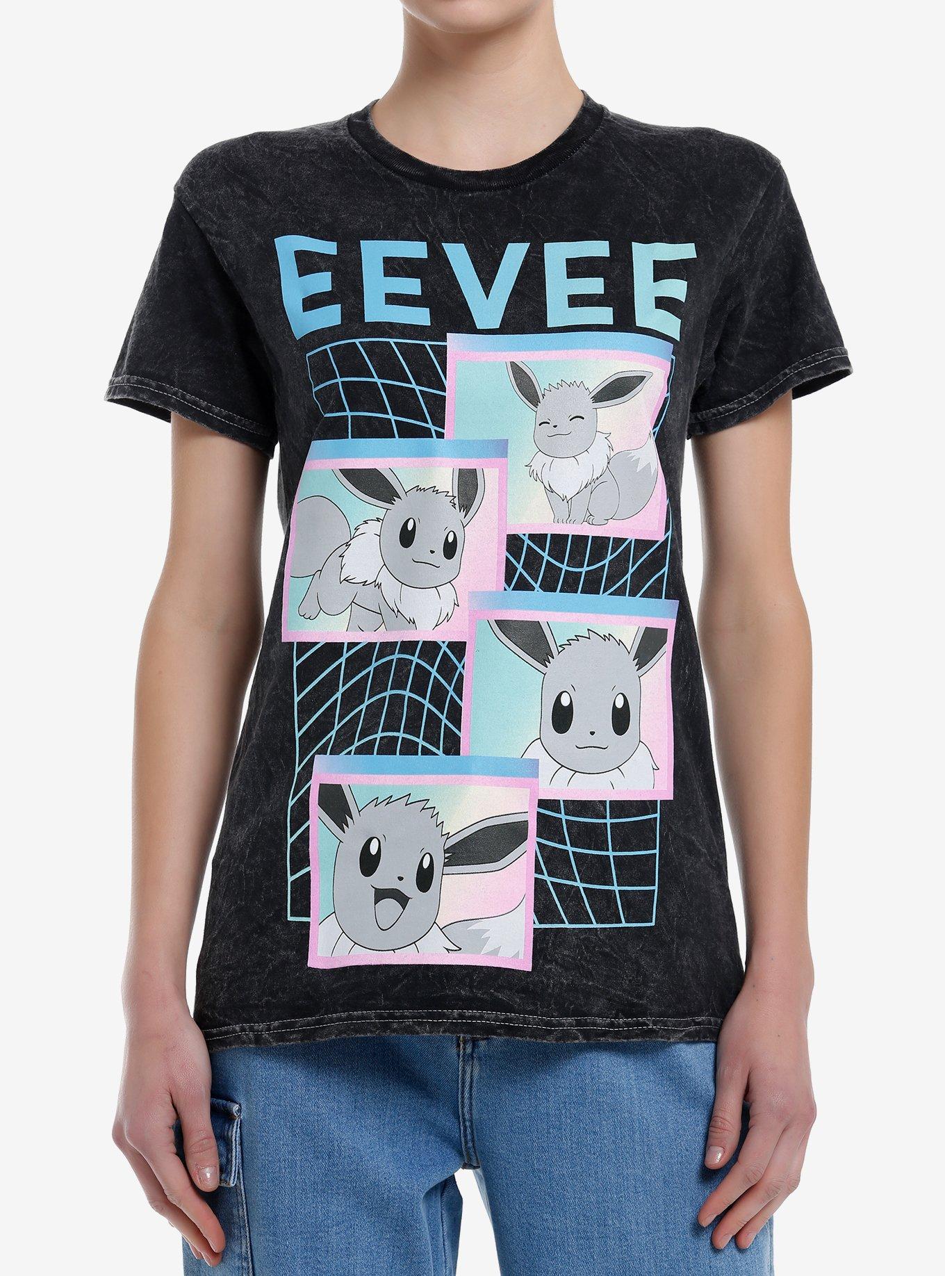 Pokemon Eevee Pastel Grid Wash Boyfriend Fit Girls T-Shirt, , hi-res