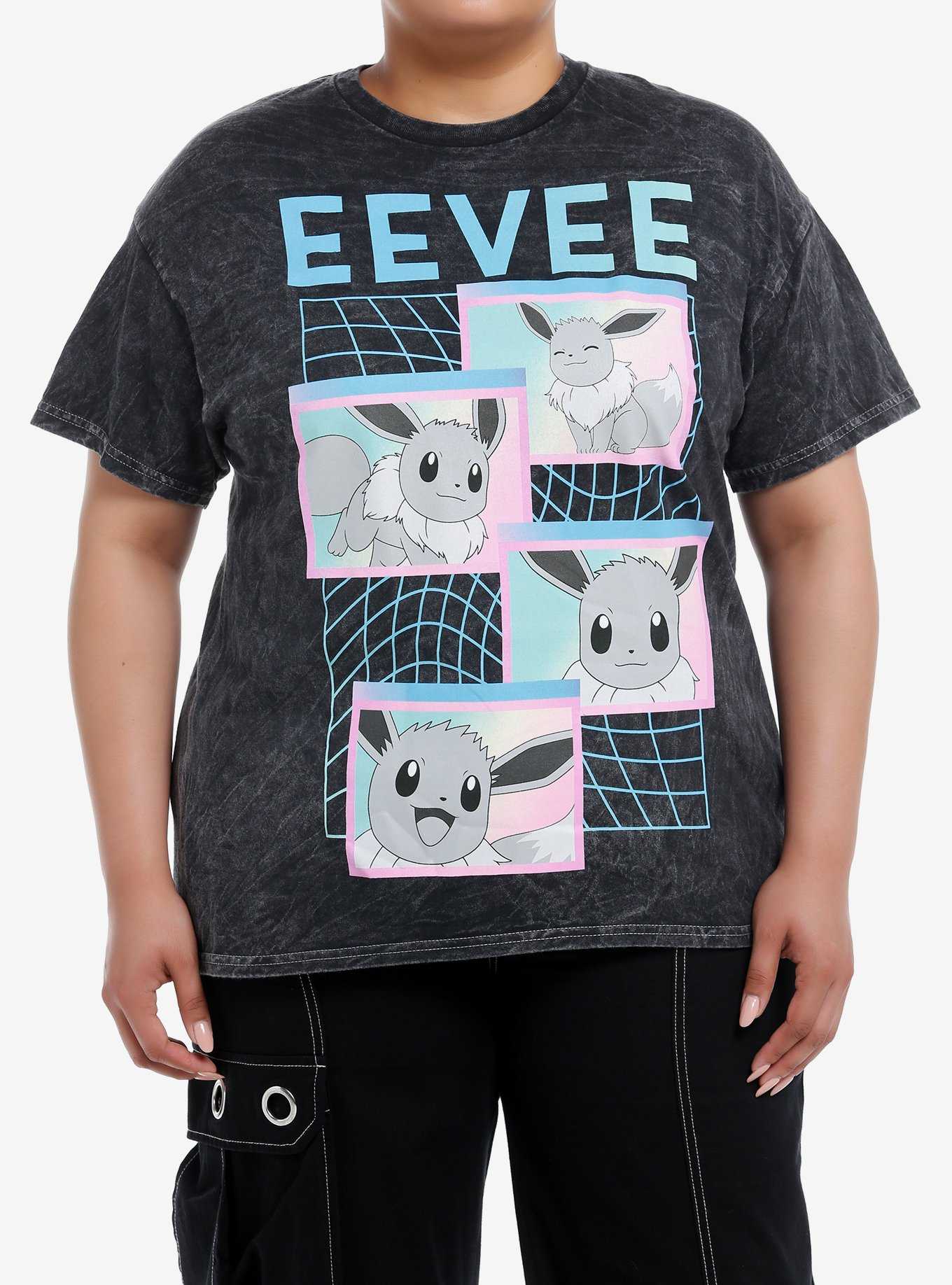 Pokemon Eevee Pastel Grid Wash Boyfriend Fit Girls T-Shirt, , hi-res