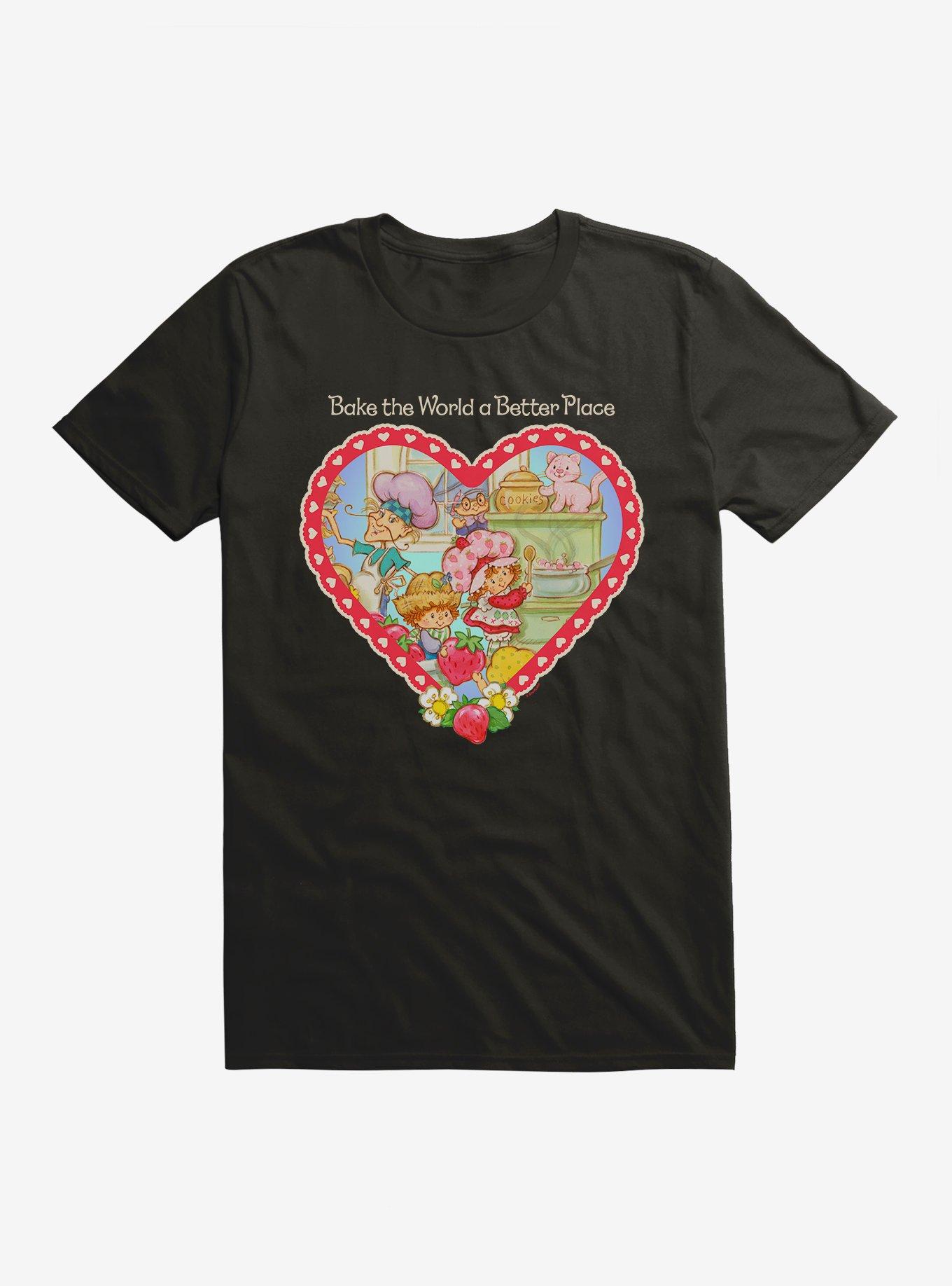 Strawberry Shortcake Bake The World A Better Place Heart T-Shirt, , hi-res