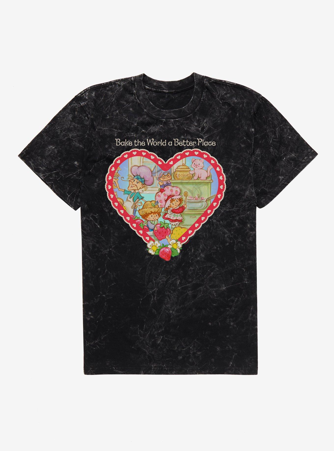 Strawberry Shortcake Bake The World A Better Place Heart Mineral Wash T-Shirt, , hi-res