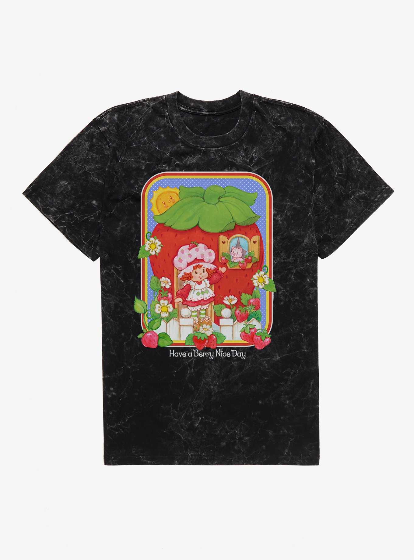 Strawberry Shortcake & Custard Have A Berry Nice Day Mineral Wash T-Shirt, , hi-res