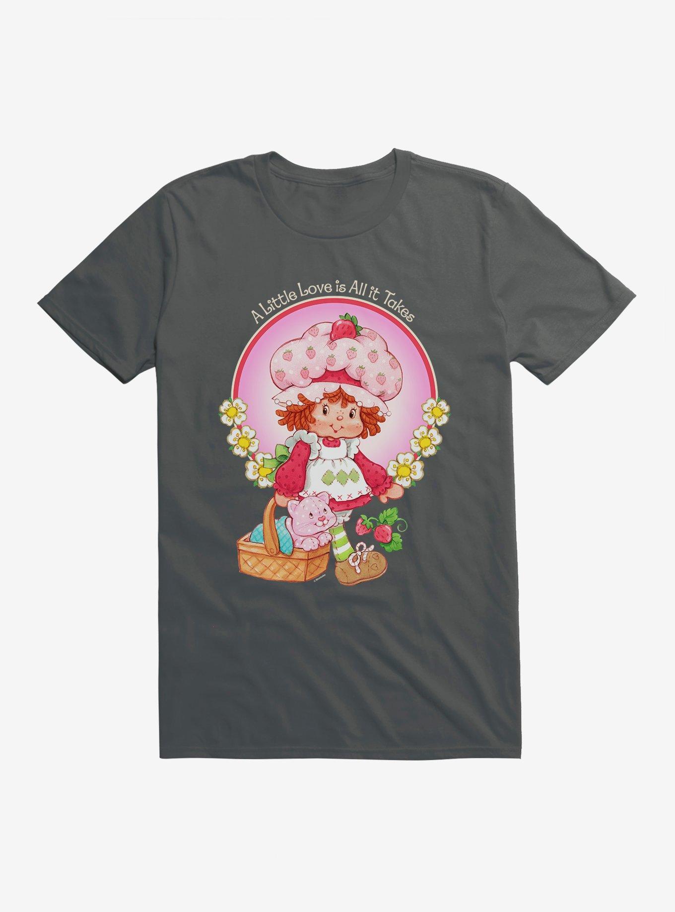 Strawberry Shortcake A Little Love Is All It Takes T-Shirt, CHARCOAL, hi-res
