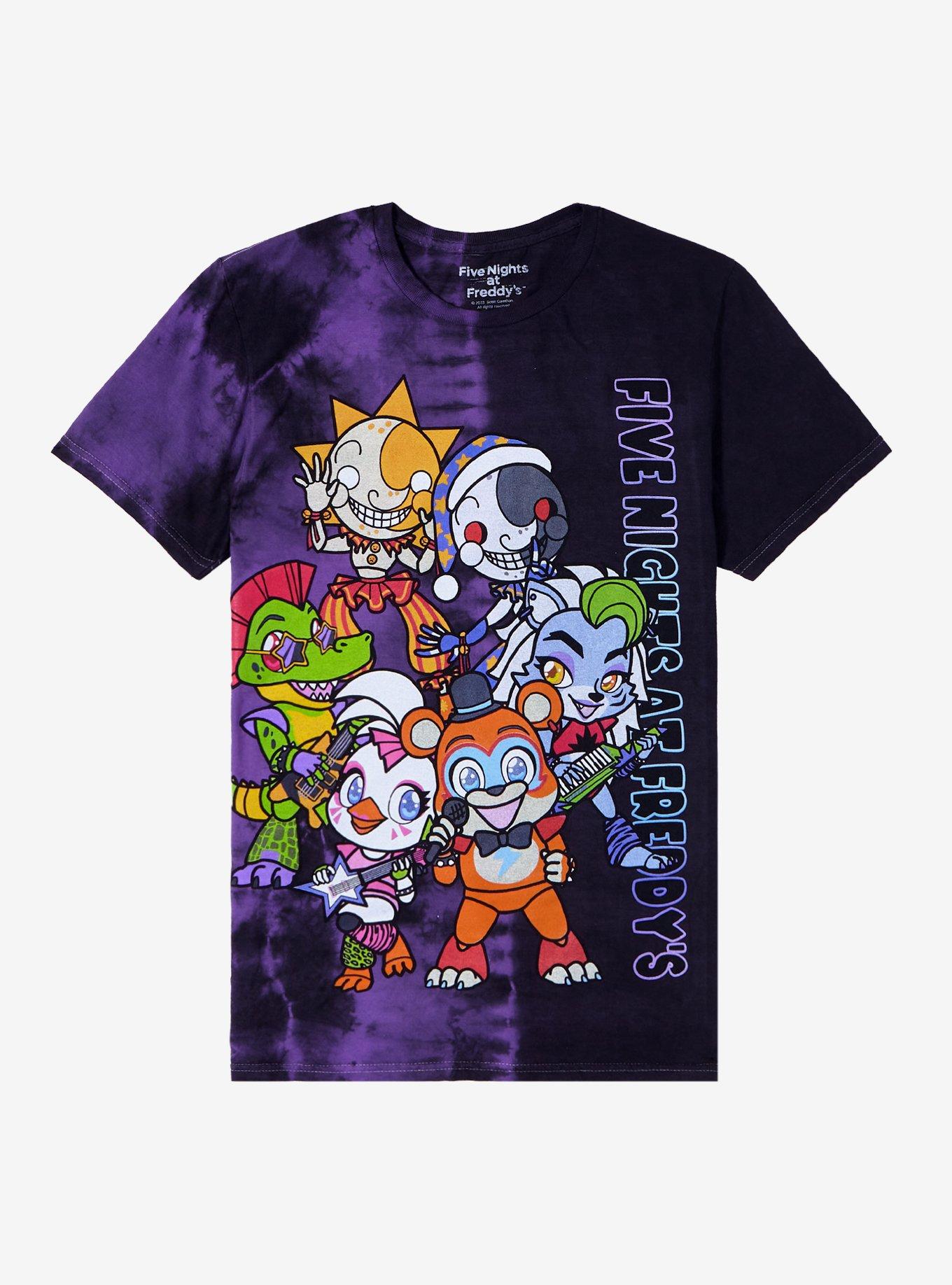 Five Nights At Freddy's: Security Breach Chibi Split Dye Boyfriend Fit Girls T-Shirt, MULTI, hi-res