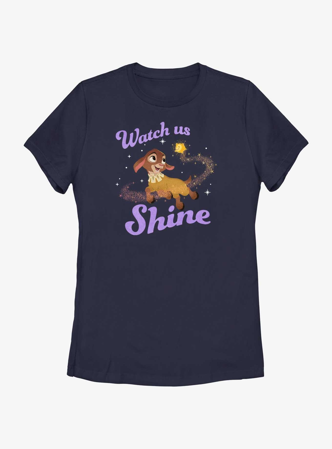 Disney Wish Watch Us Shine Womens T-Shirt, NAVY, hi-res