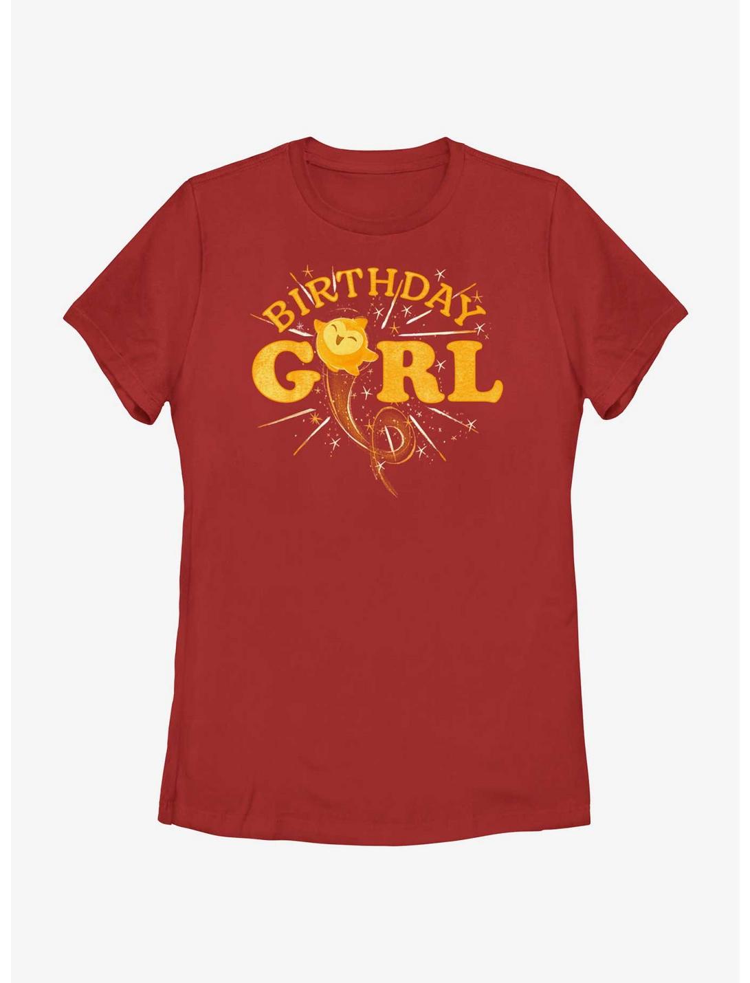 Disney Wish Star Birthday Girl Womens T-Shirt, RED, hi-res