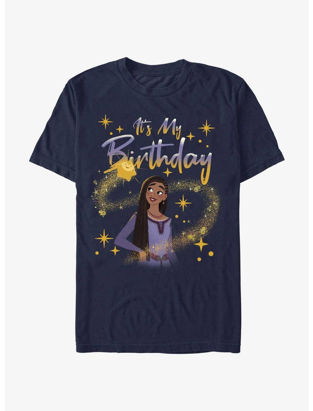 Disney Wish It's My Birthday T-Shirt, NAVY, hi-res