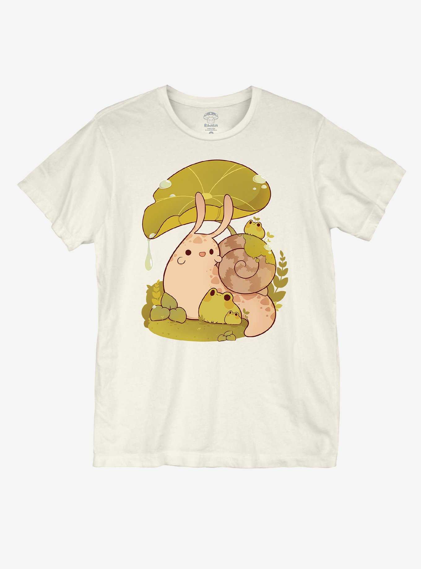 Snail & Frogs Boyfriend Fit Girls T-Shirt By Rhinlin, , hi-res