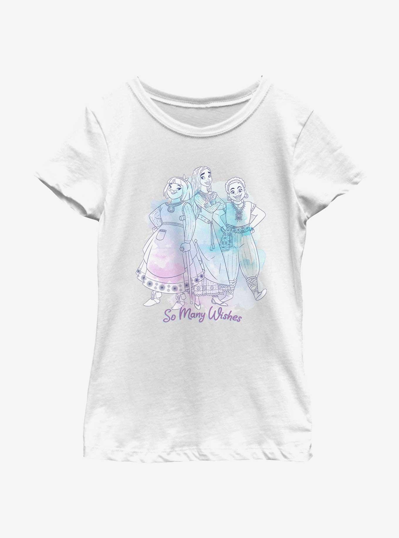 Disney Wish So Many Wishes Youth Girls T-Shirt, WHITE, hi-res