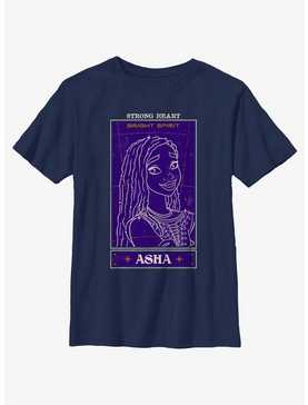 Disney Wish Strong Heart Asha Card Youth T-Shirt, , hi-res