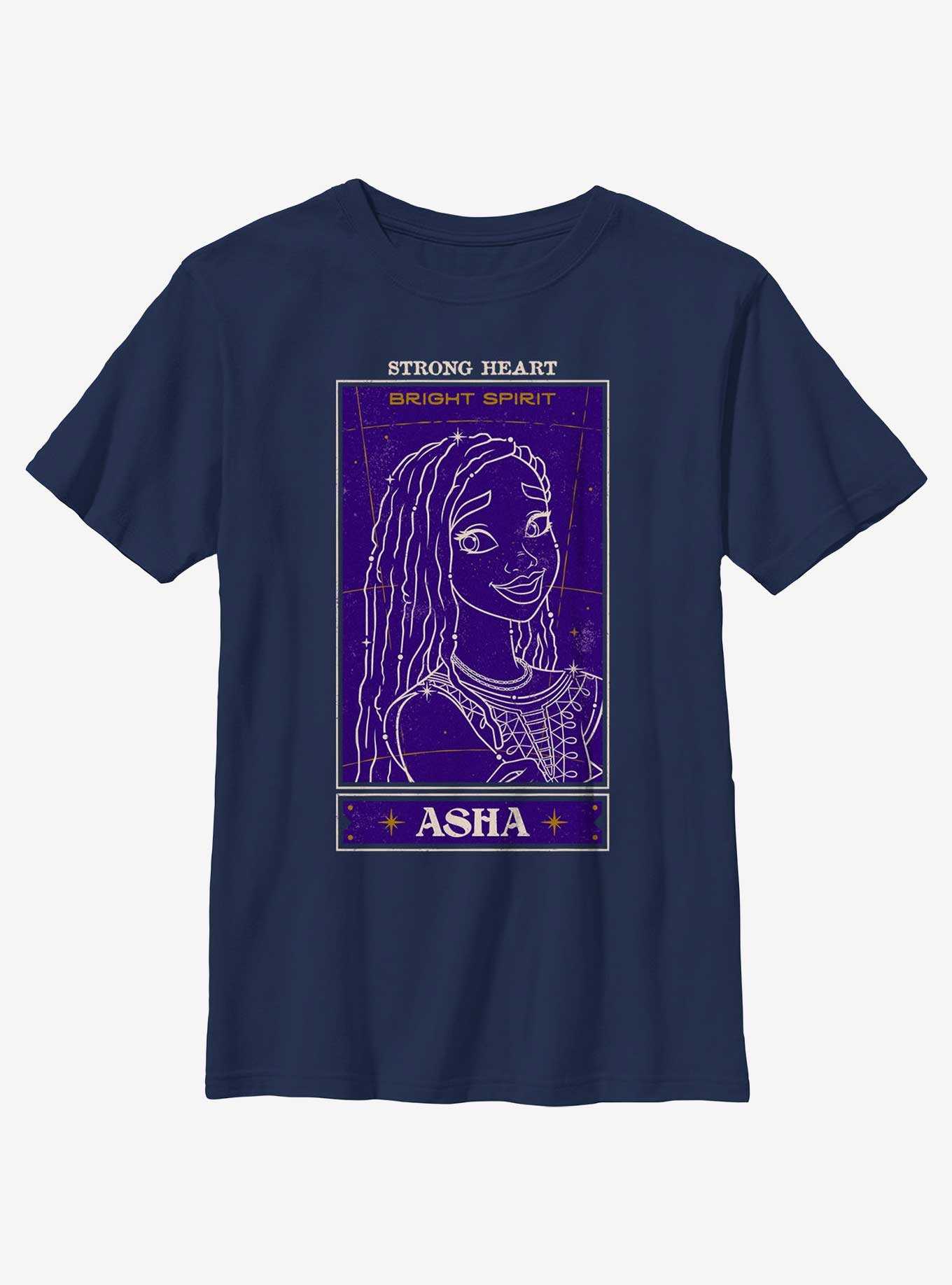 Disney Wish Strong Heart Asha Card Youth T-Shirt, , hi-res