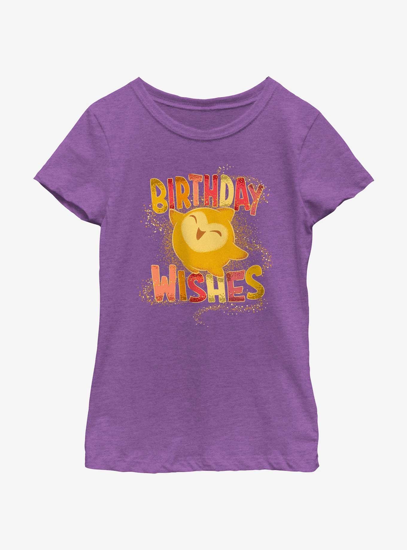 Disney Wish Birthday Star Wishes Youth Girls T-Shirt, PURPLE BERRY, hi-res