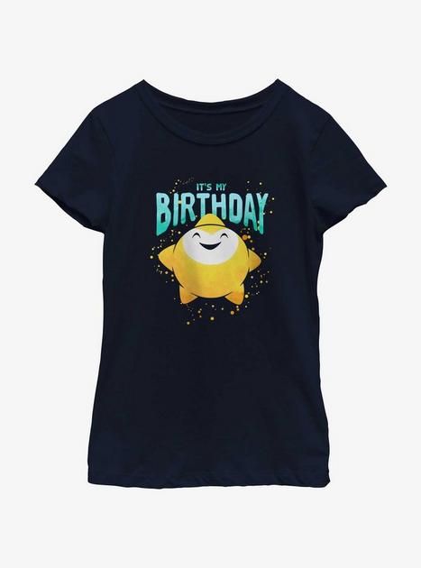Disney Wish My Star Birthday Youth Girls T-Shirt - BLUE | BoxLunch