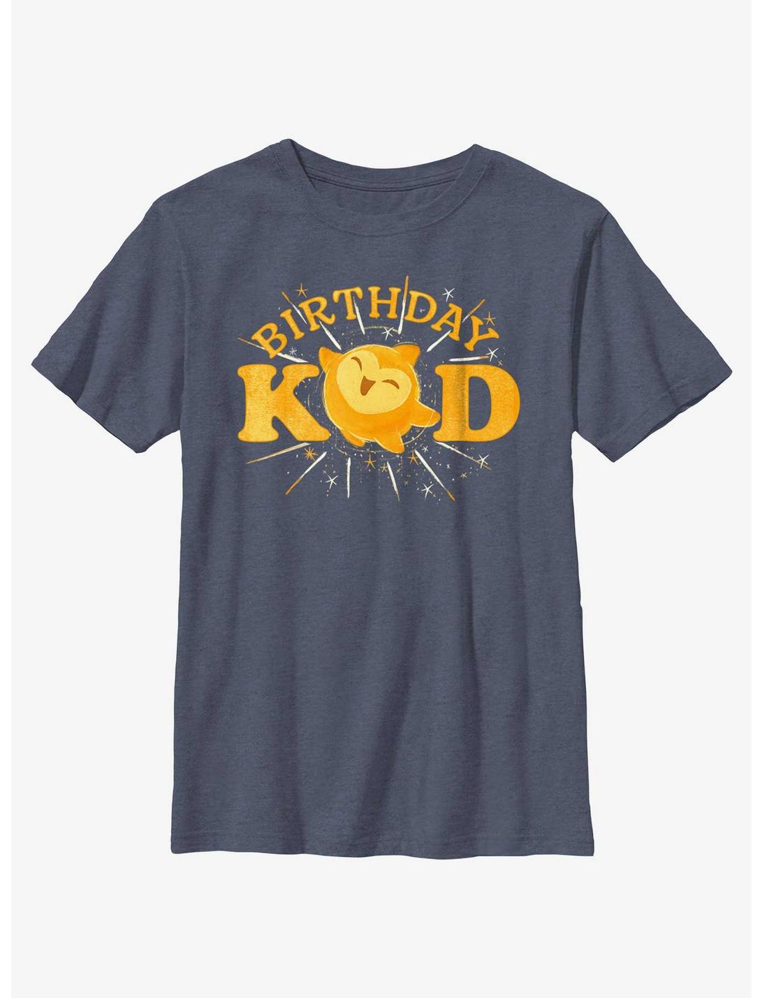 Disney Wish Star Birthday Kid Youth T-Shirt, NAVY HTR, hi-res