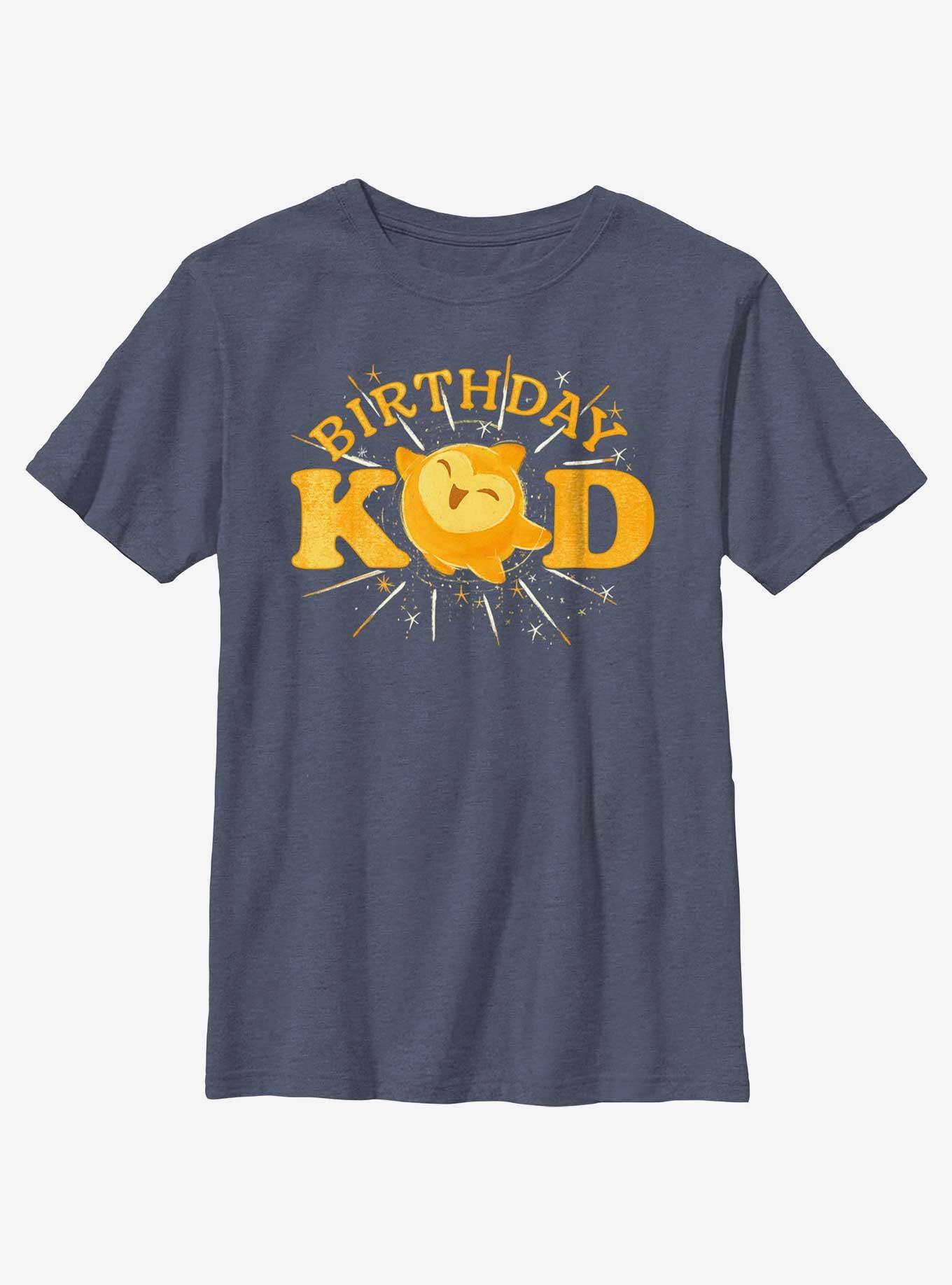 Disney Wish Star Birthday Kid Youth T-Shirt, NAVY HTR, hi-res