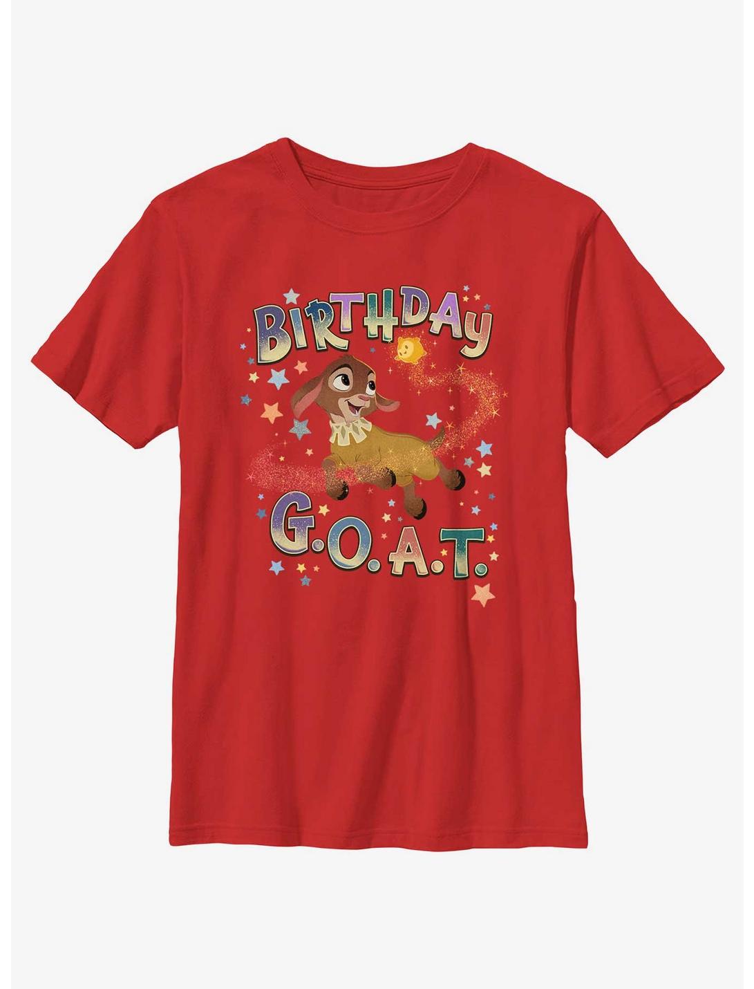 Disney Wish Birthday Goat Youth T-Shirt, RED, hi-res