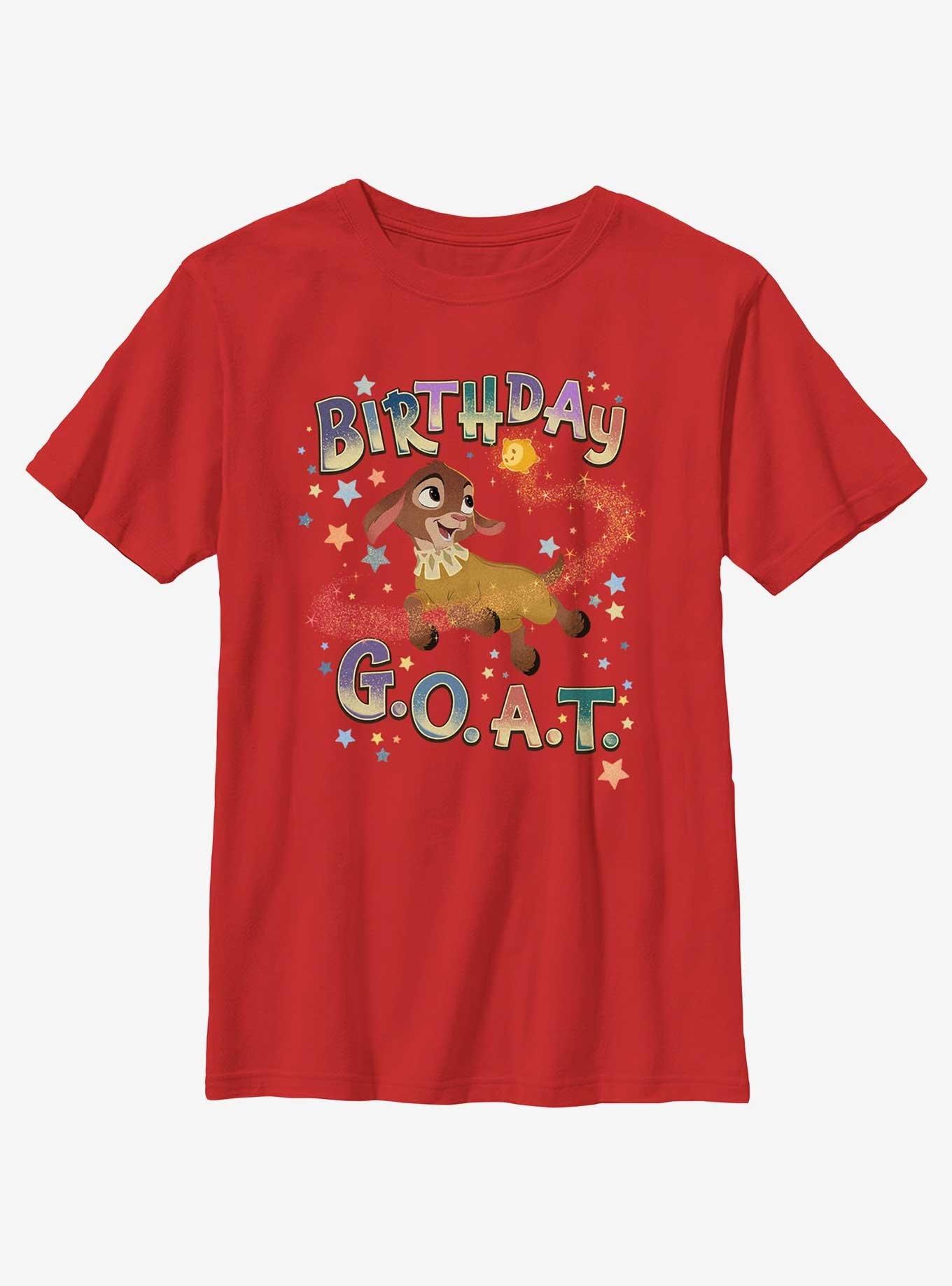 Disney Wish Birthday Goat Youth T-Shirt, RED, hi-res
