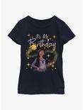 Disney Wish It's My Birthday Youth Girls T-Shirt, NAVY, hi-res