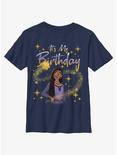 Disney Wish It's My Birthday Youth T-Shirt, NAVY, hi-res