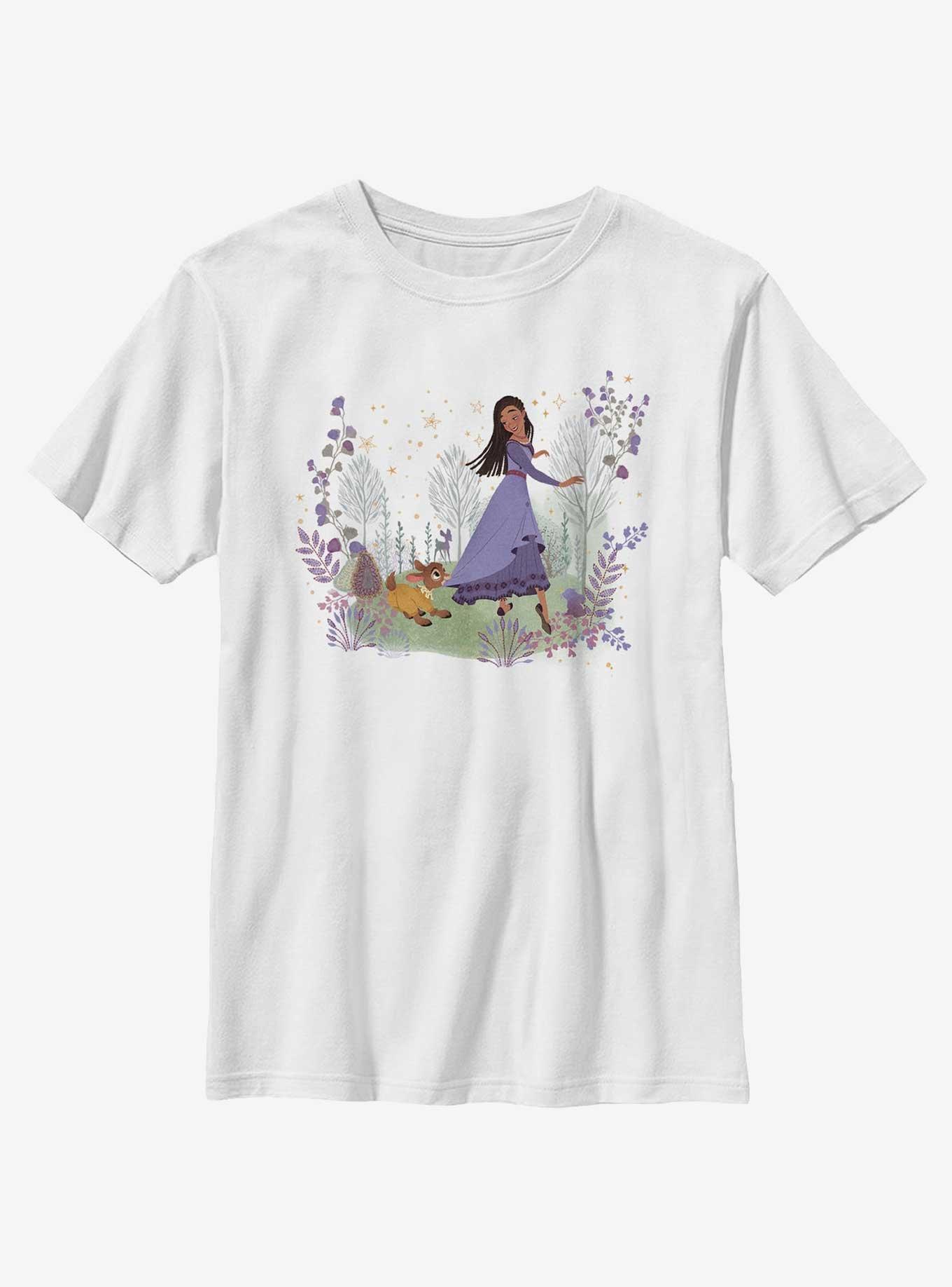 Disney Wish Magic Friends Asha and Valentino Youth T-Shirt, WHITE, hi-res