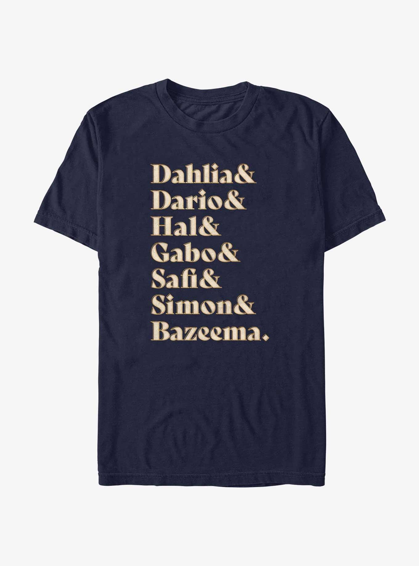 Disney Wish Dahlia & Dario & Hal & Gabo & Safi & Simon & Bazeema T-Shirt, NAVY, hi-res