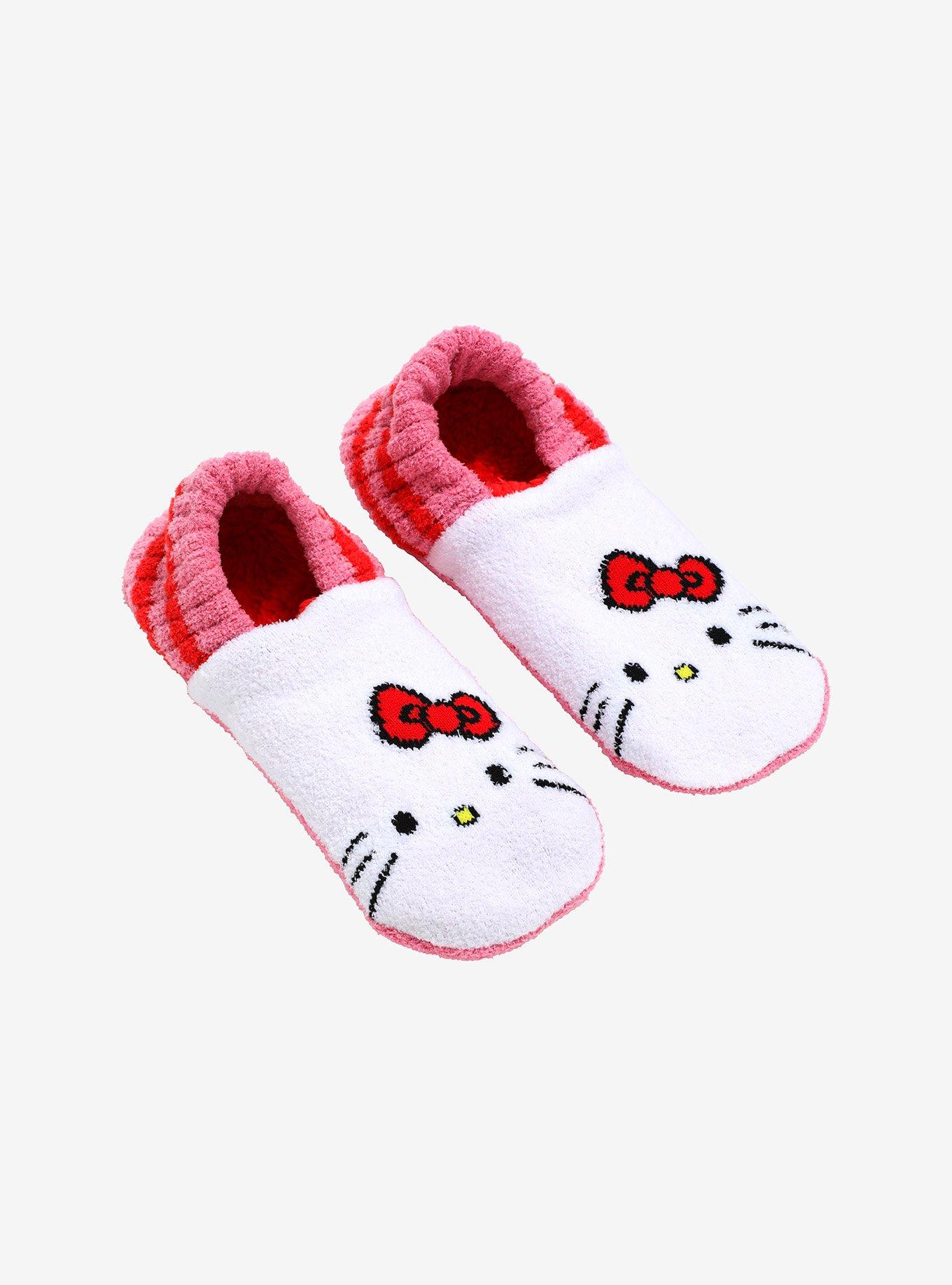 Hello Kitty Stripe Cozy Slippers, , hi-res