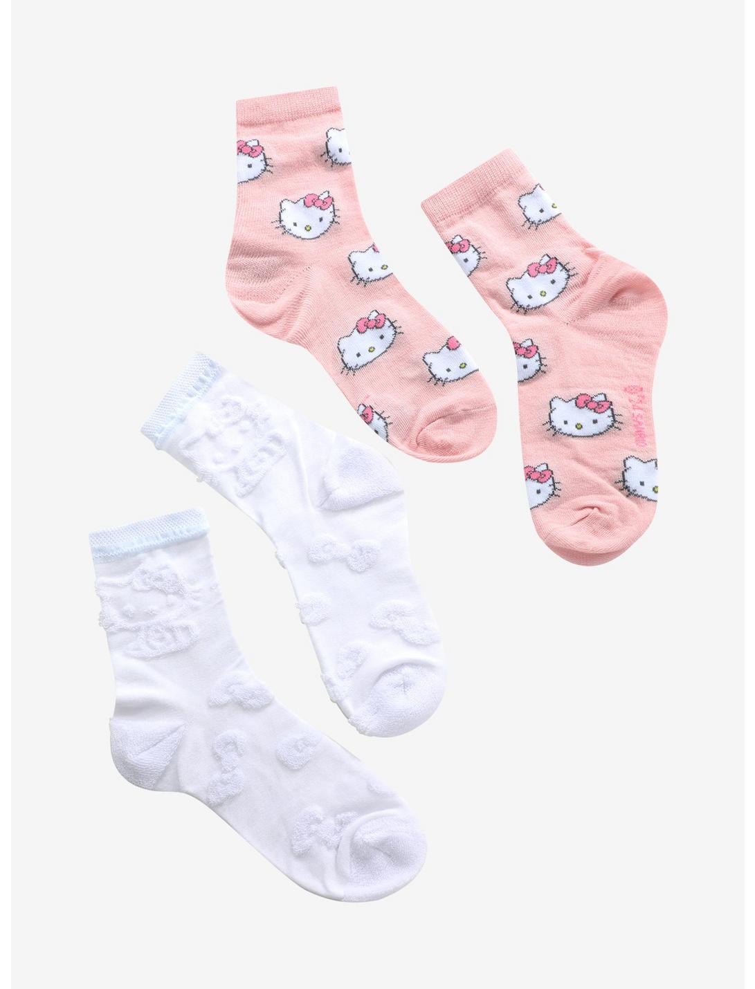 Hello Kitty Knit Crew Socks 2 Pair, , hi-res