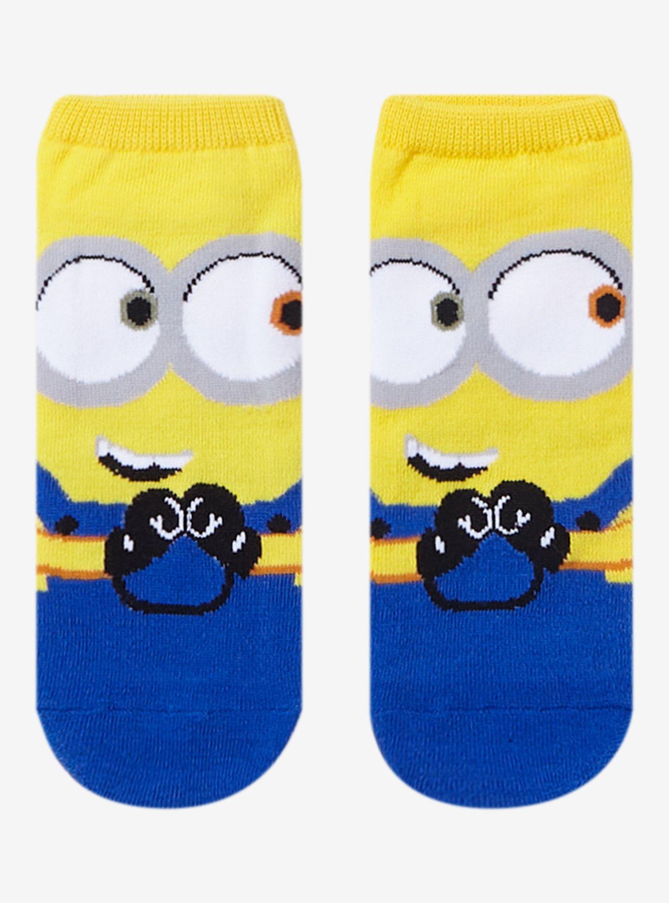 3 PAIR Despicable Me Minions Kids Socks 6-8.5 Shoe 10.5-2.5 NEW