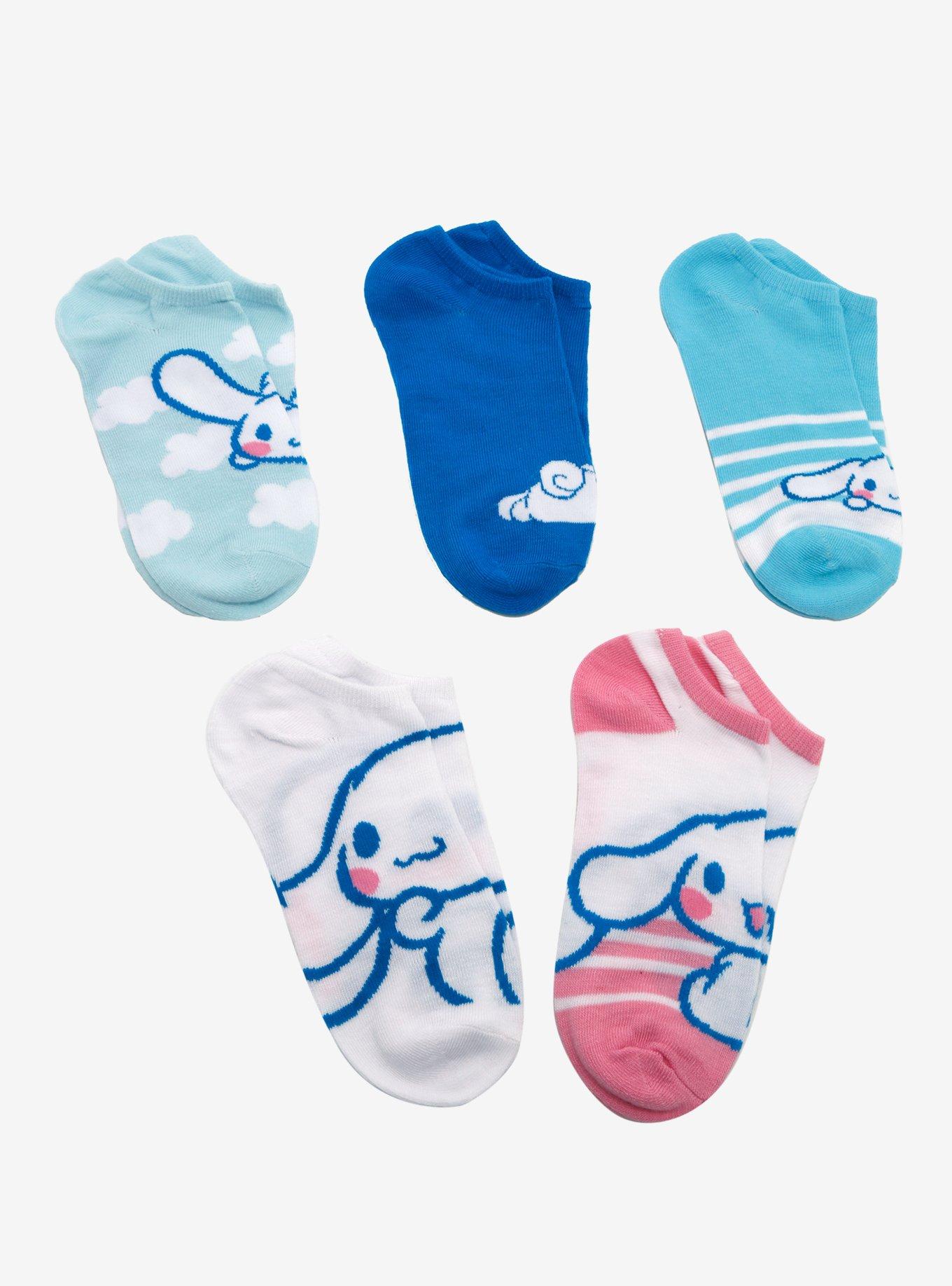 Cinnamoroll Stripe No-Show Socks 5 Pair, , hi-res