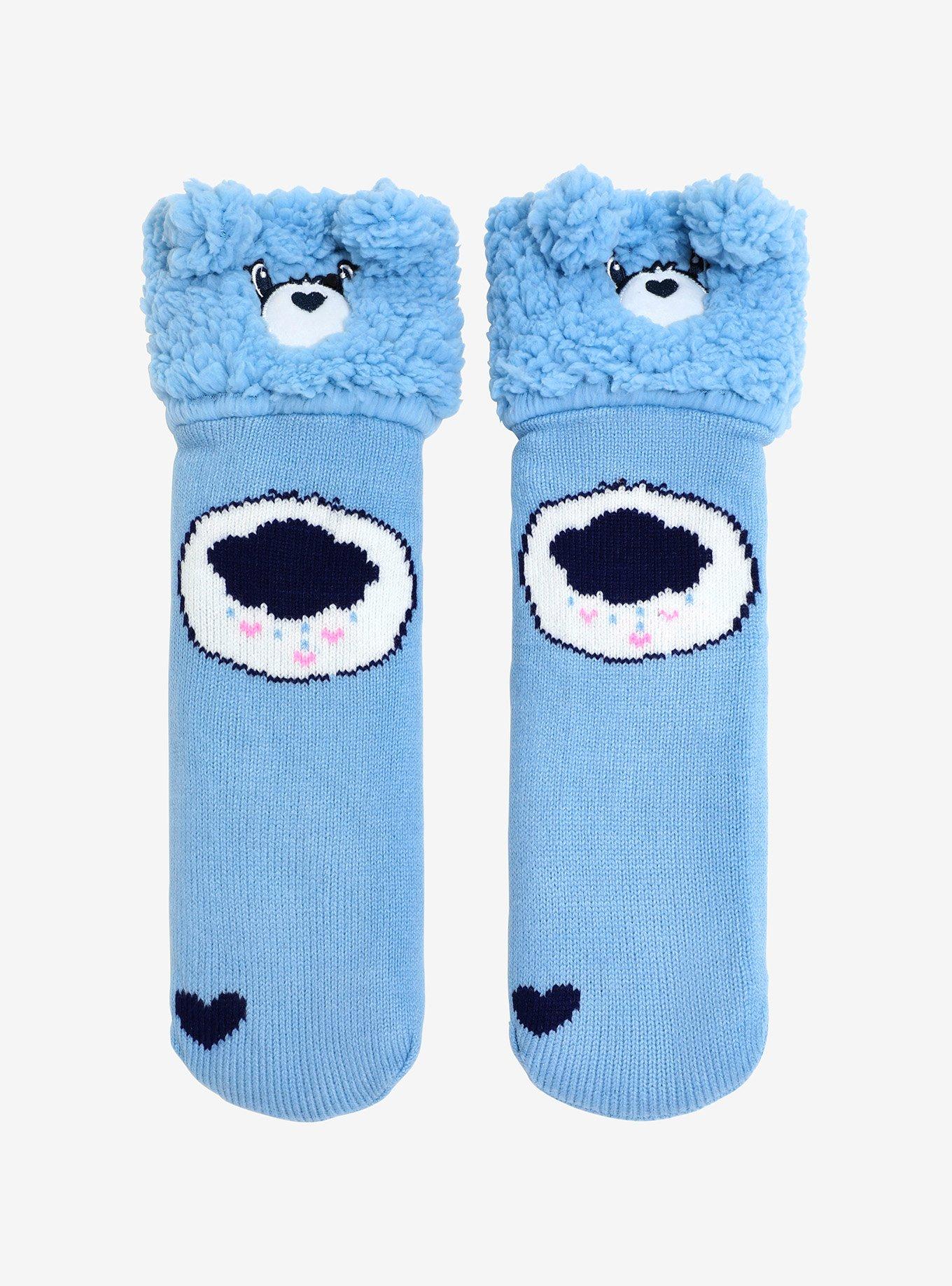 Care Bears Grumpy Bear Fuzzy Cozy Slipper Socks, , hi-res