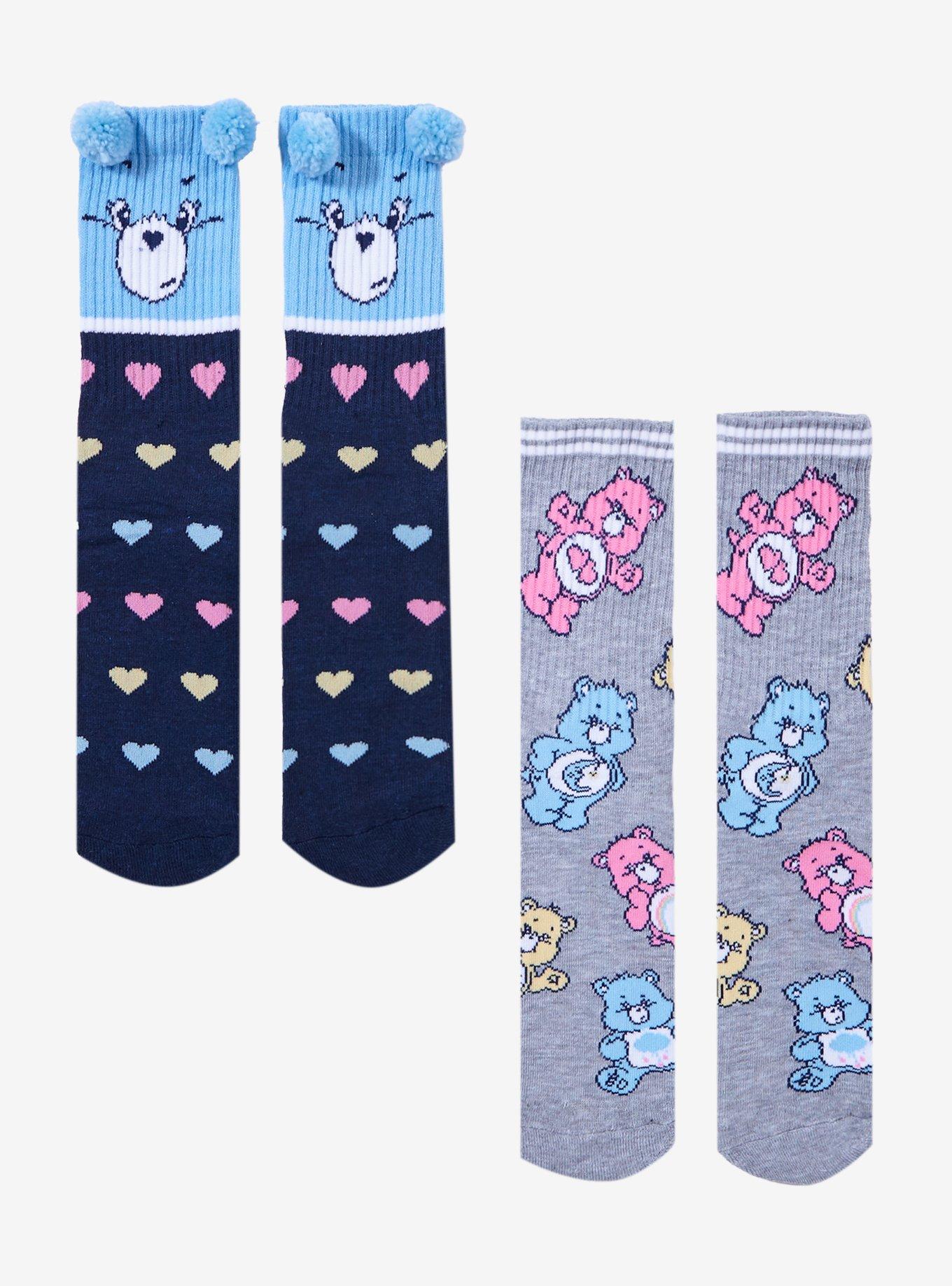 Care Bears Hearts Crew Socks 2 Pair, , hi-res