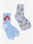 Disney The Little Mermaid Ariel & Flounder Crew Socks 2 Pair, , hi-res