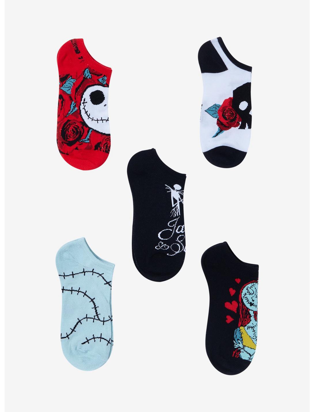 The Nightmare Before Christmas Love No-Show Socks 5 Pair, , hi-res