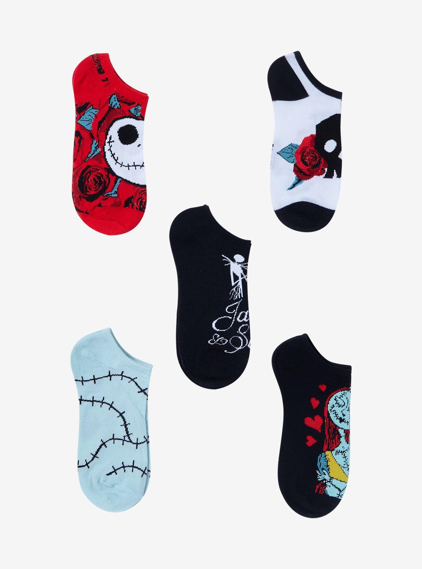 The Nightmare Before Christmas Love No-Show Socks 5 Pair, , hi-res