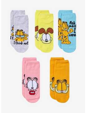 Garfield Character No-Show Socks 5 Pair, , hi-res