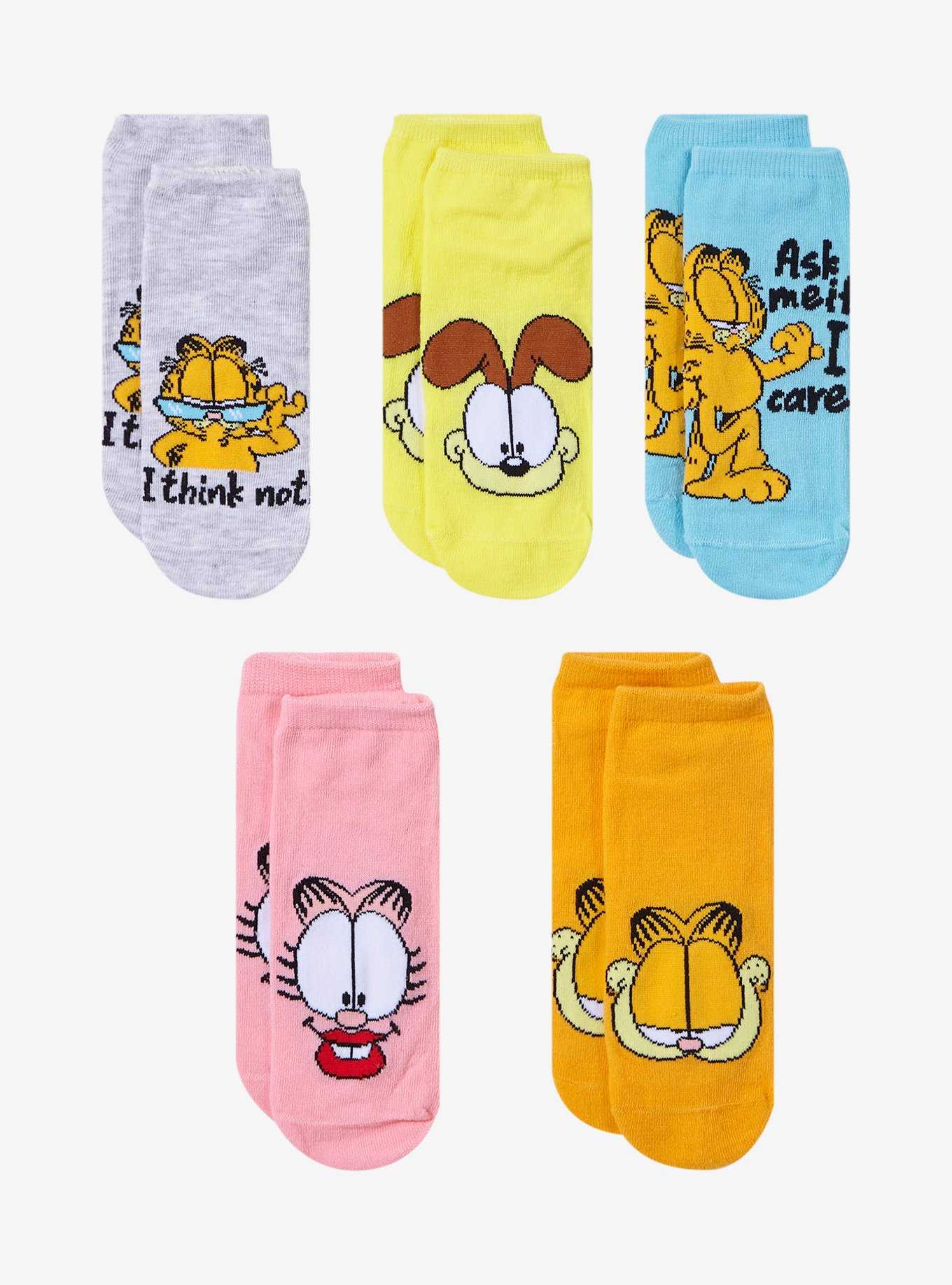 Garfield Character No-Show Socks 5 Pair, , hi-res
