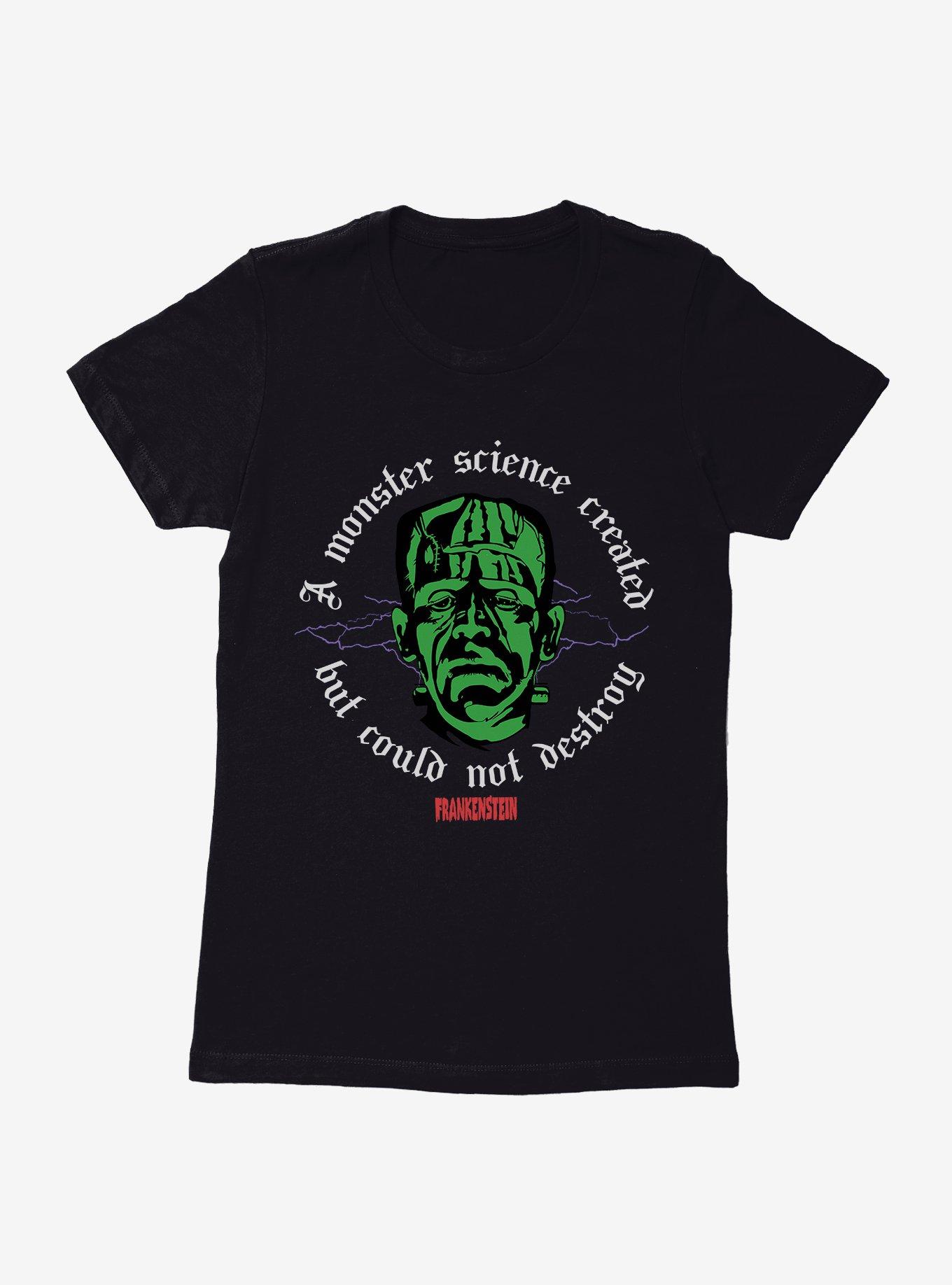 Universal Monsters Frankenstein A Monster Science Womens T-Shirt, BLACK, hi-res