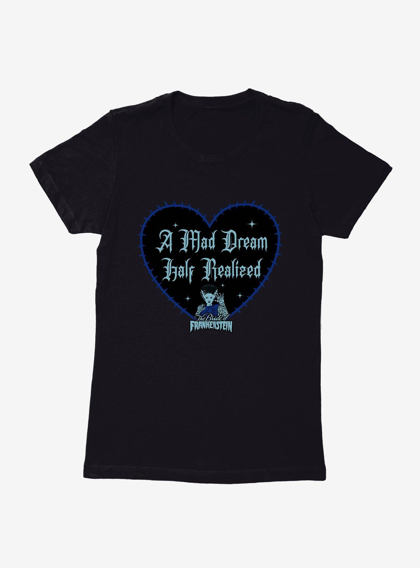 Bride Of Frankenstein Mad Dream Half Realized Womens T-Shirt, BLACK, hi-res