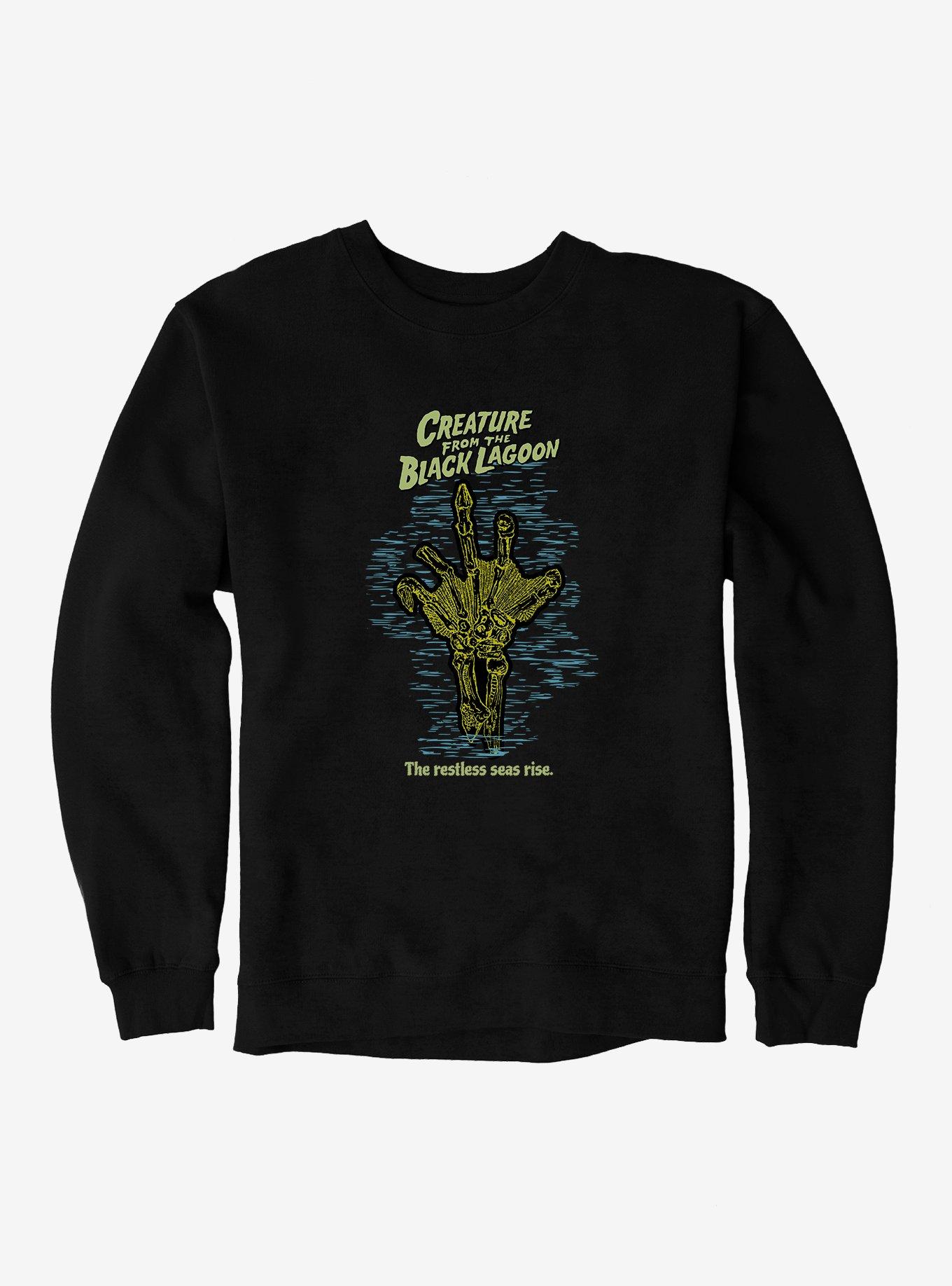 Creature From The Black Lagoon Restless Seas Rise Sweatshirt, BLACK, hi-res