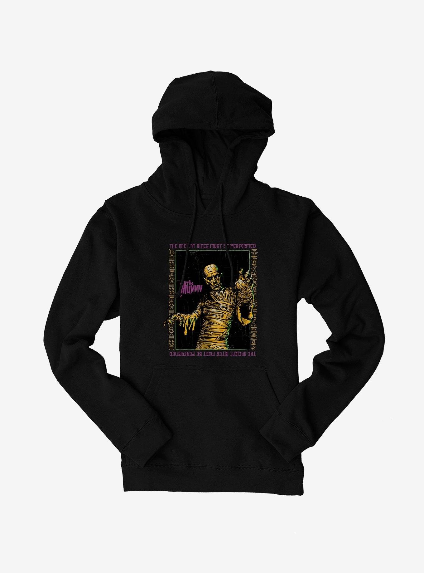 Universal Monsters The Mummy Anncient Rites Must Be Performed Hoodie, BLACK, hi-res