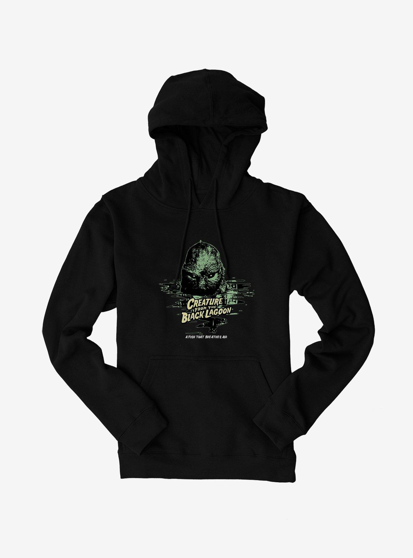 Creature From The Black Lagoon Fish That Breathes Air Hoodie, BLACK, hi-res