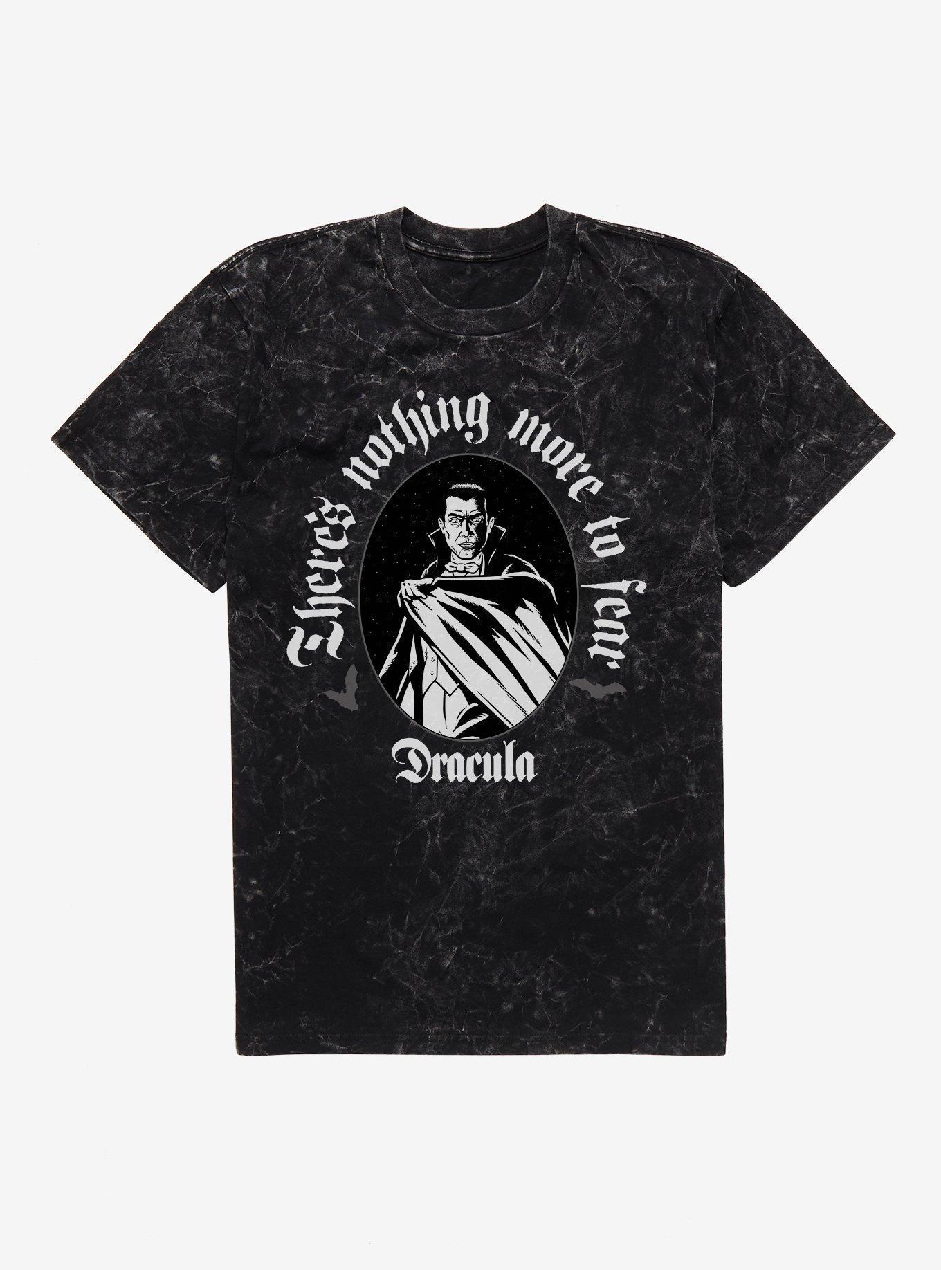 Universal Monsters Dracula There's Nothing More To Fear Mineral Wash T-Shirt, BLACK MINERAL WASH, hi-res