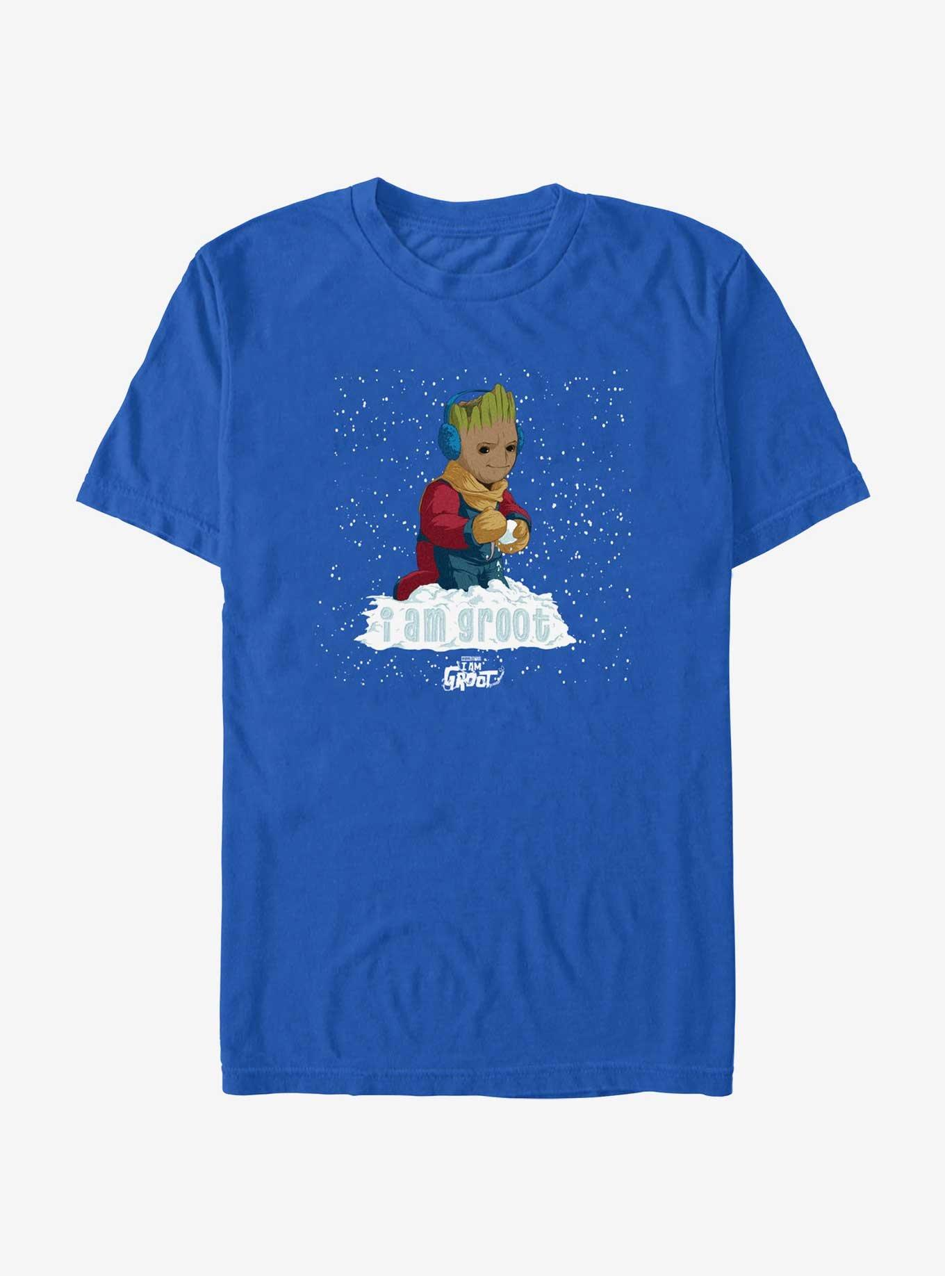 Marvel I Am Groot Snowball T-Shirt, ROYAL, hi-res