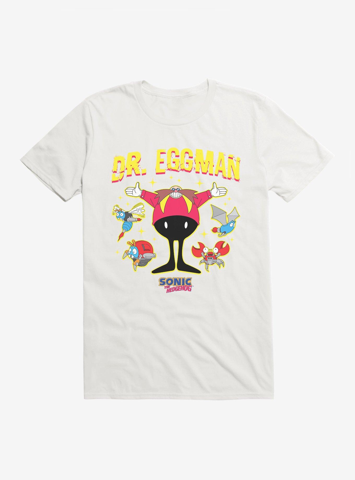 Sonic The Hedgehog Dr. Eggman Villain T-Shirt, WHITE, hi-res