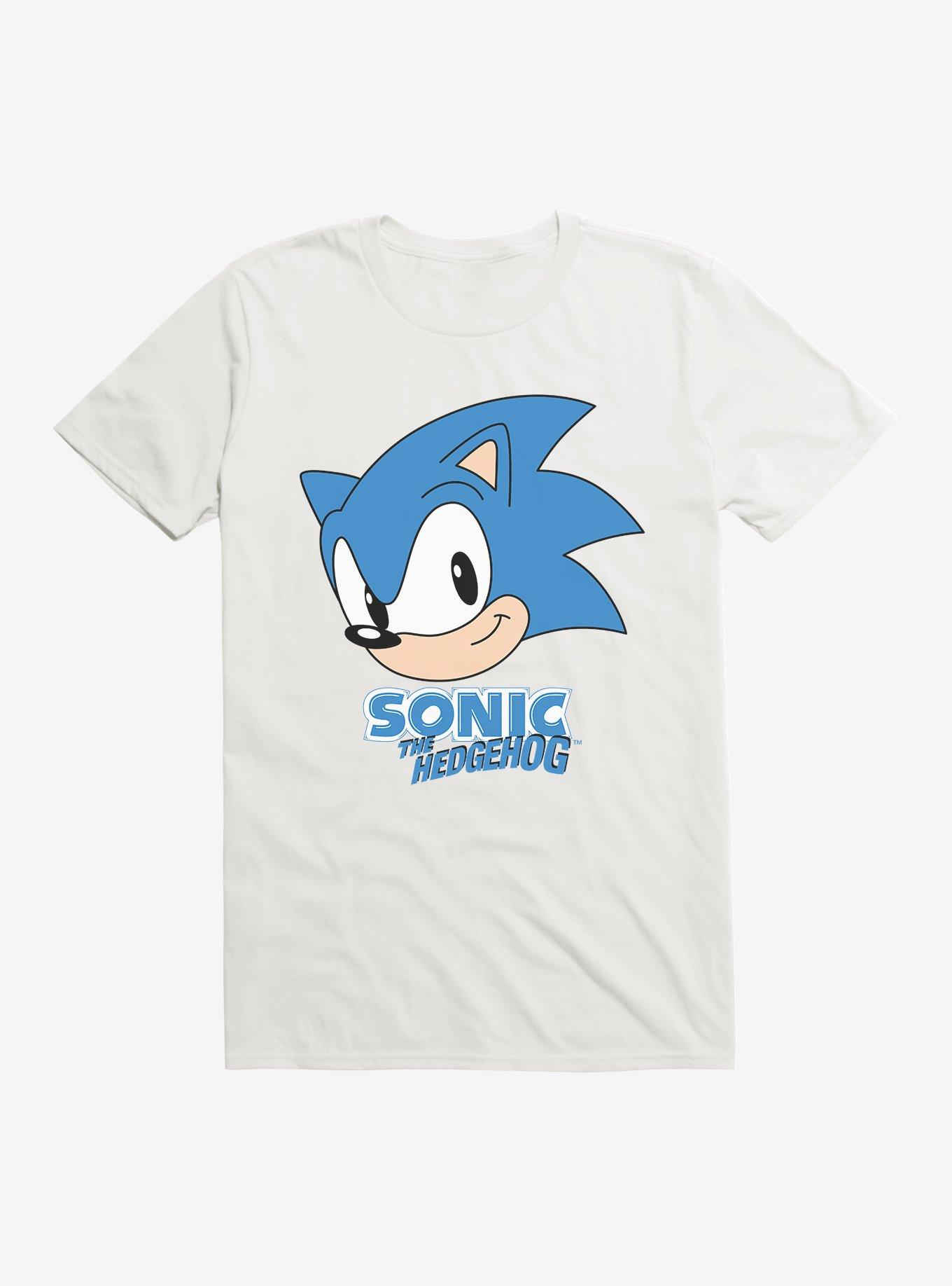 Sonic The Hedgehog Classic Sonic Face T-Shirt, WHITE, hi-res