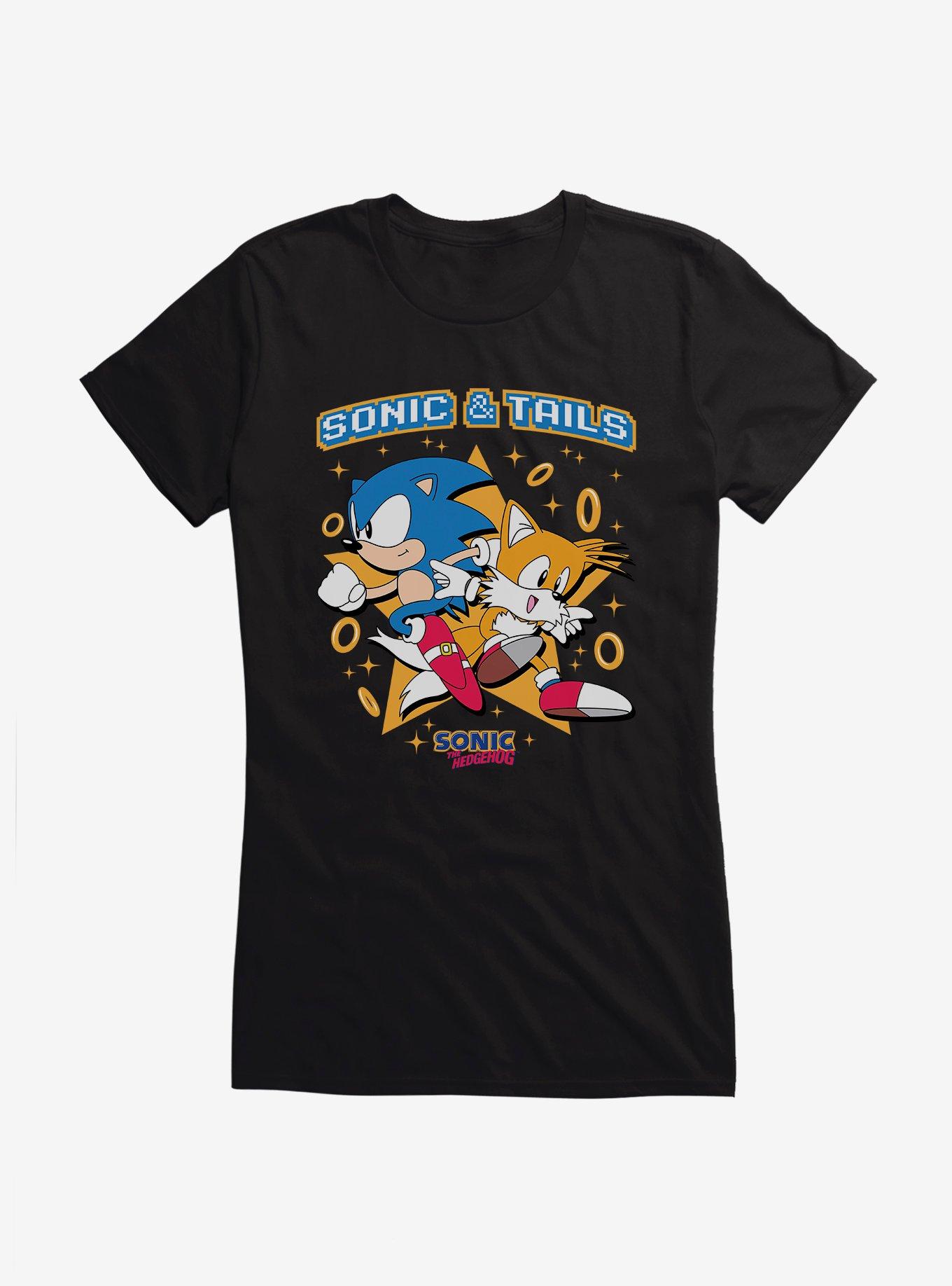 Sonic The Hedgehog Sonic And Tails Rings Girls T-Shirt