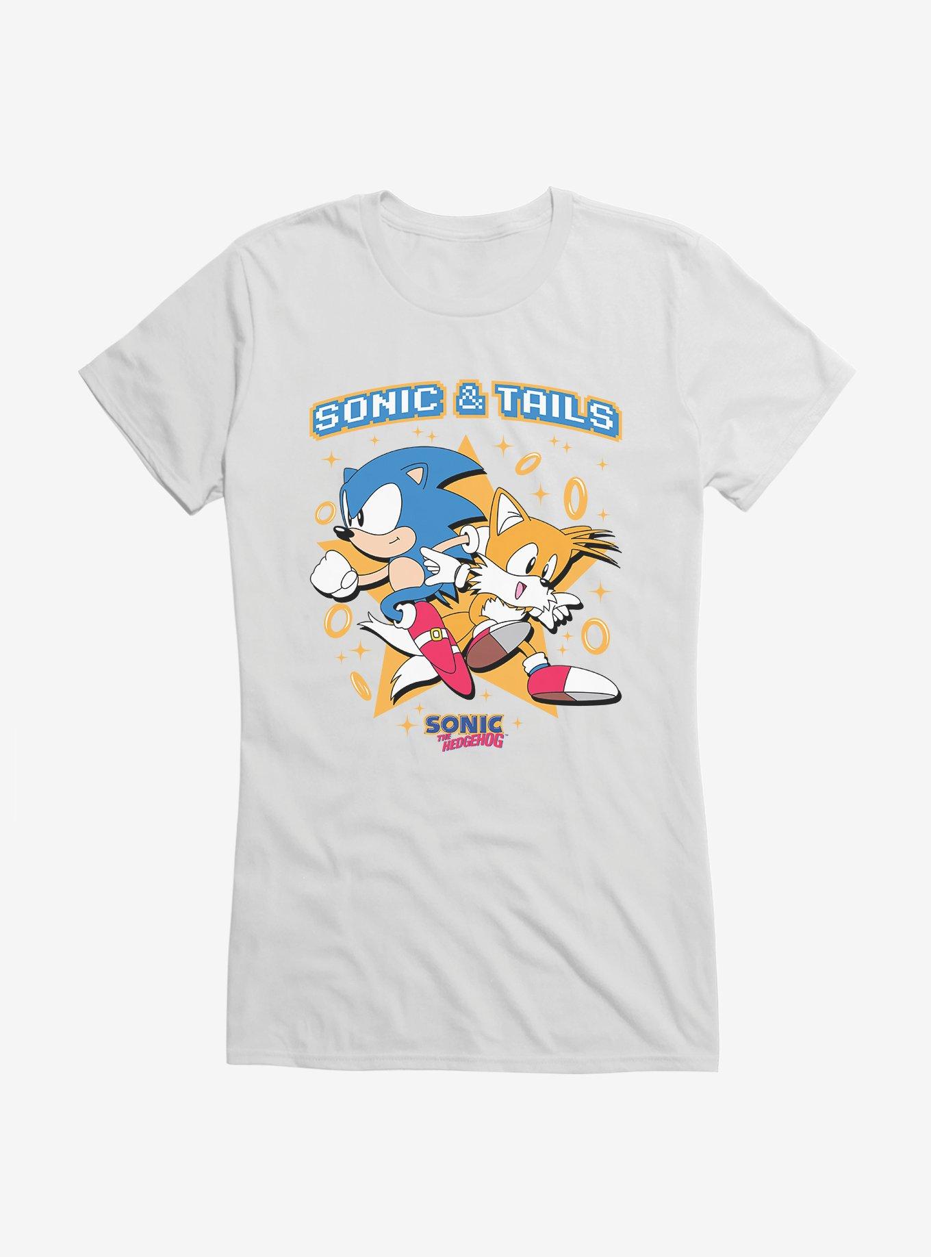 Sonic The Hedgehog Sonic And Tails Rings Girls T-Shirt, WHITE, hi-res